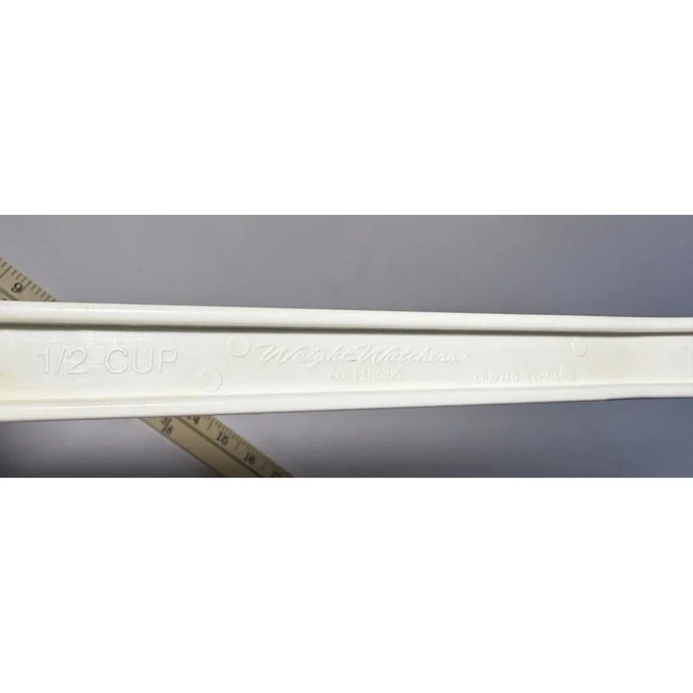Weight Watchers 1/2 Cup Measuring Spoon Portion Control Long Handle White